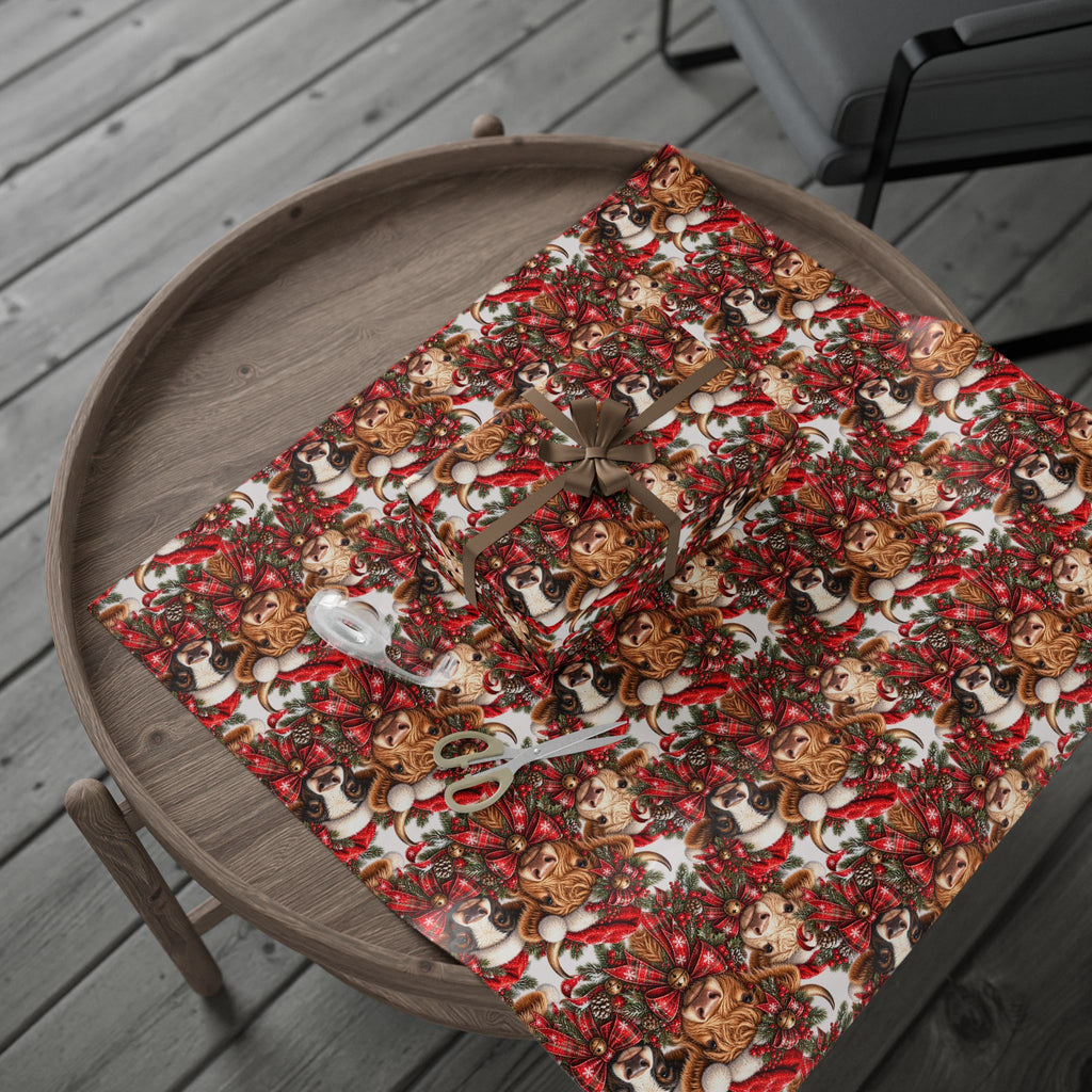 Highland Cow Christmas Wrapping Paper