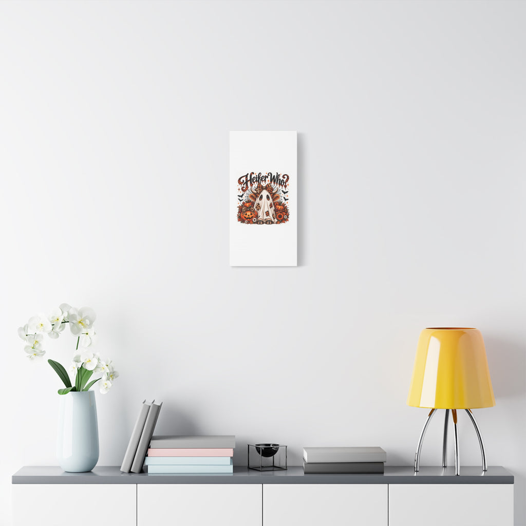 Halloween Highland Cow Ghost Matte Canvas