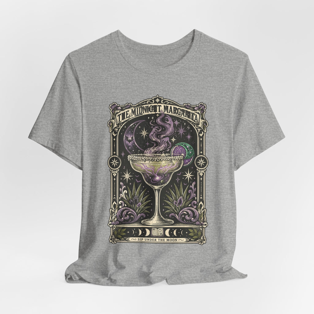 Midnight Margarita Illustration Tee | Vintage Cocktail Night, Moonlit Palms