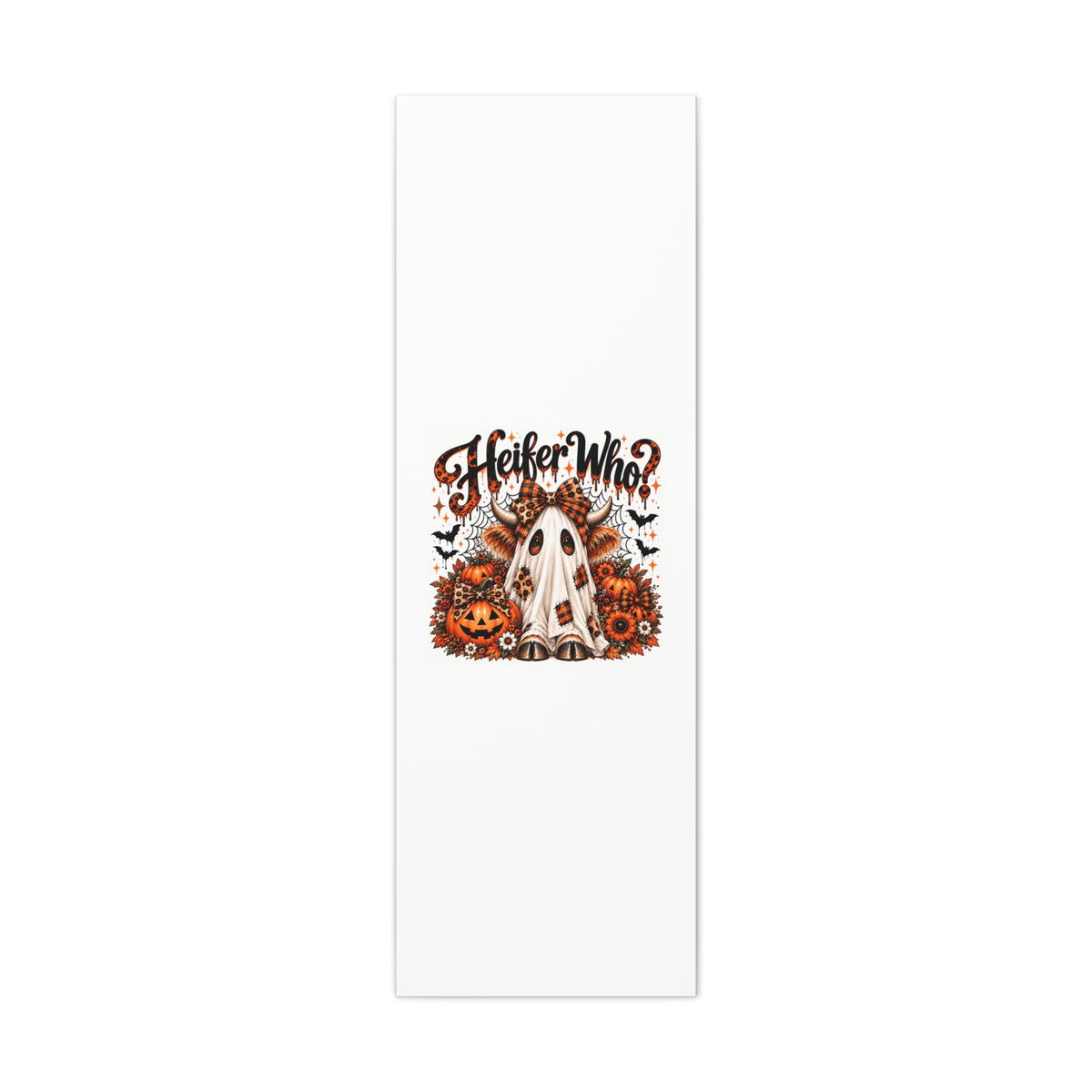 Halloween Highland Cow Ghost Matte Canvas