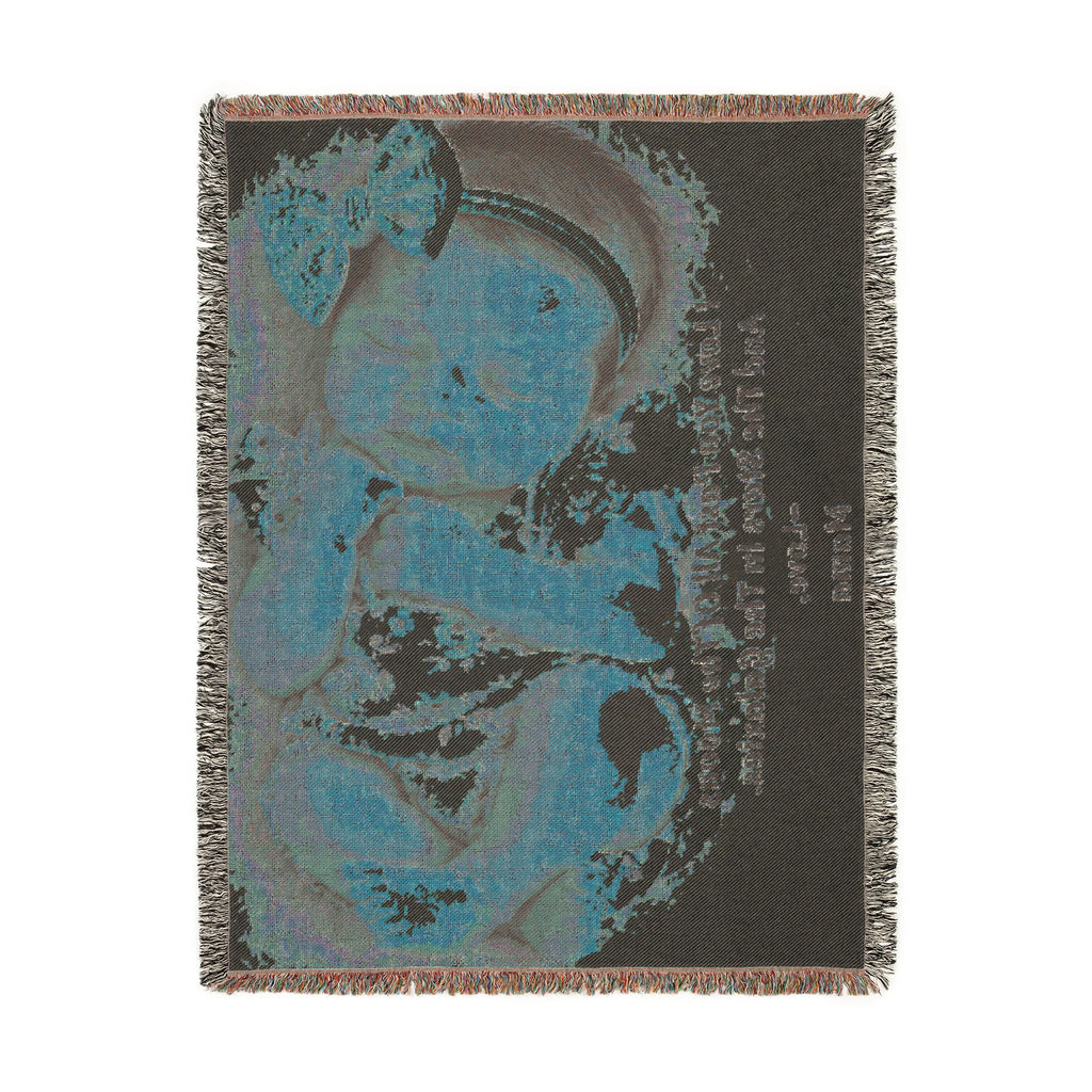 Personalized Photo & Message Woven Blanket – Custom Family, Baby, Pet & Keepsake Gift