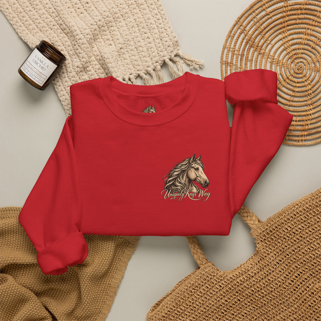 UKW Horse Collection - Palomino & Bay Sweatshirt - Equestrian Logo Crewneck