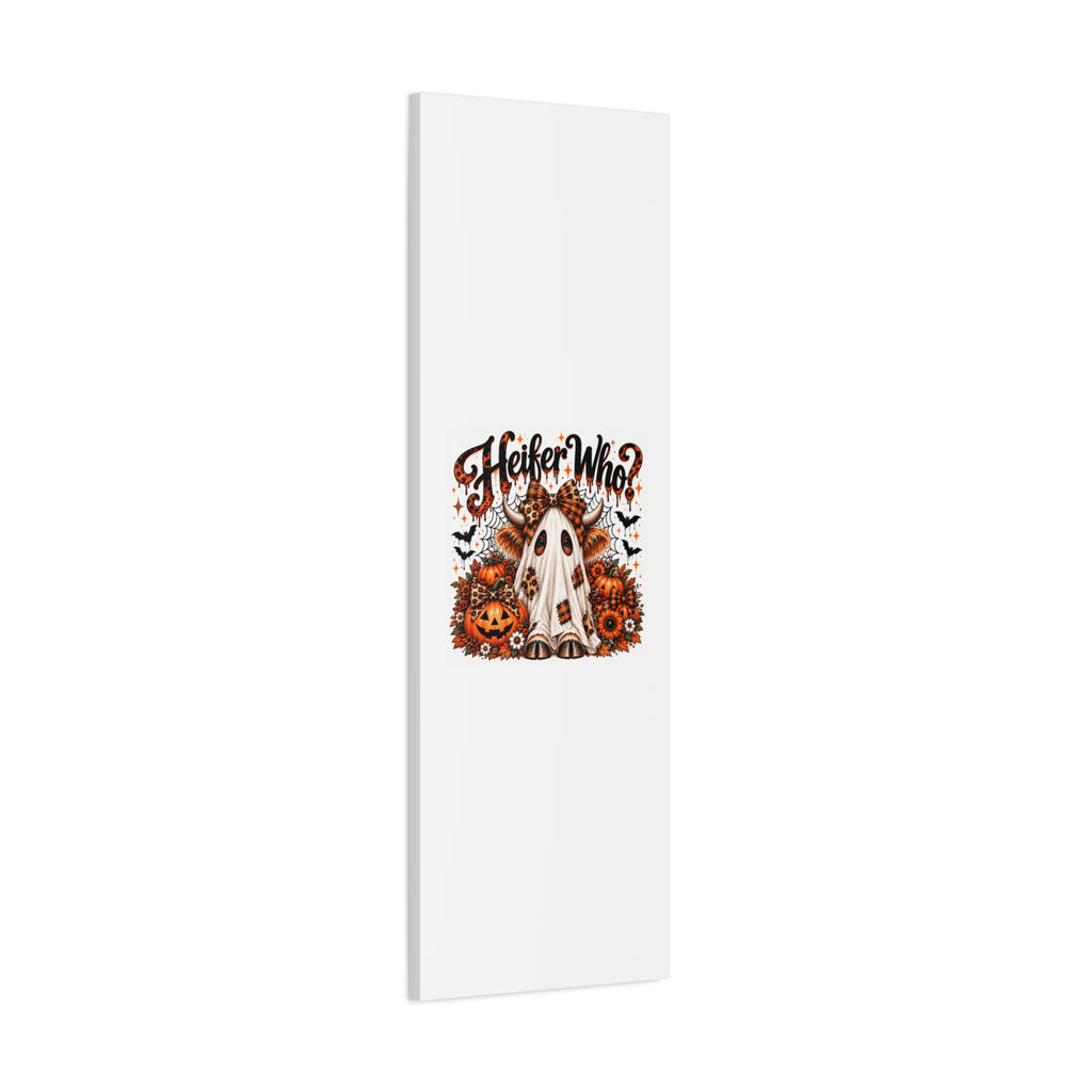 Halloween Highland Cow Ghost Matte Canvas