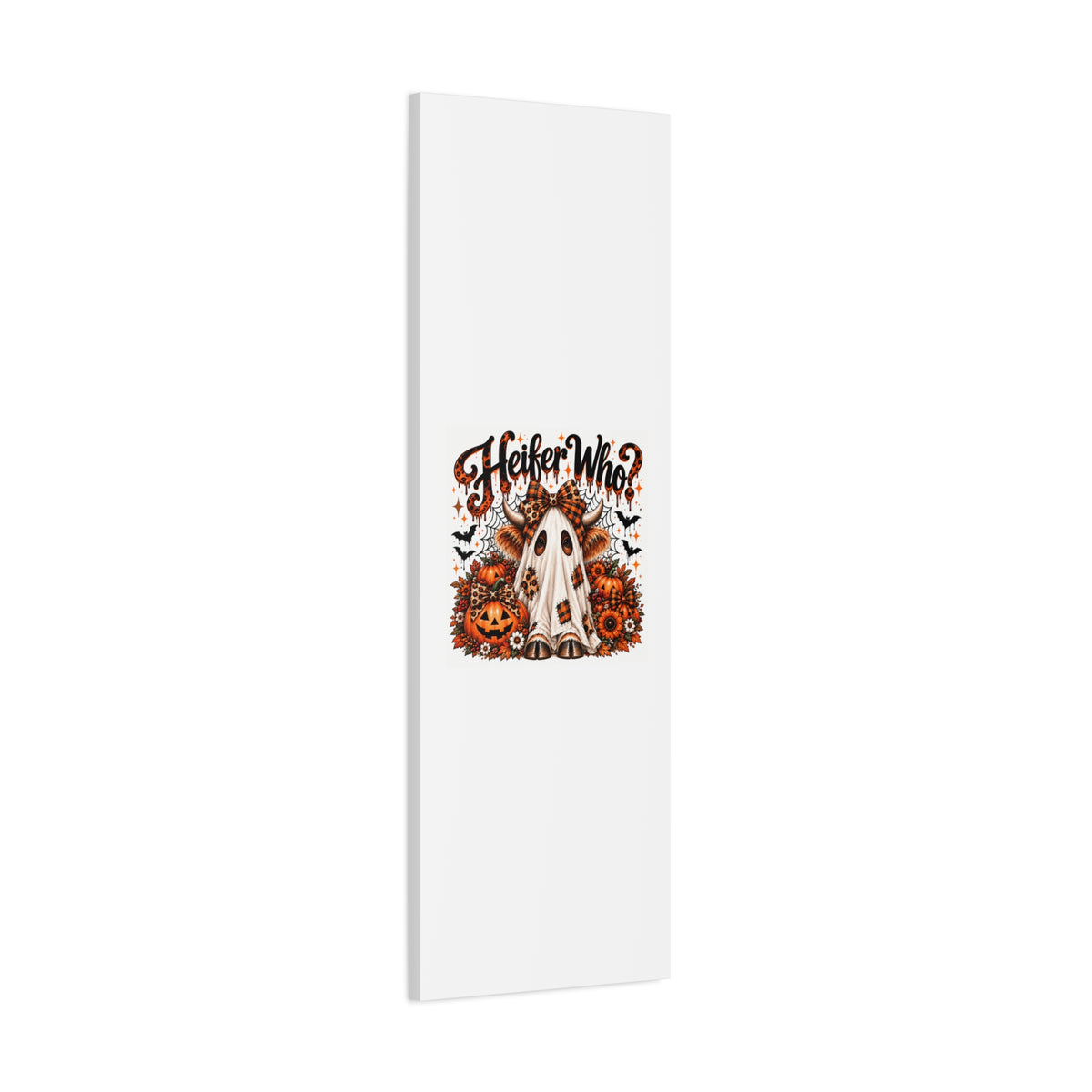 Halloween Highland Cow Ghost Matte Canvas