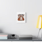 Halloween Highland Cow Ghost Matte Canvas