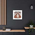 Halloween Highland Cow Ghost Matte Canvas