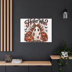 Halloween Highland Cow Ghost Matte Canvas