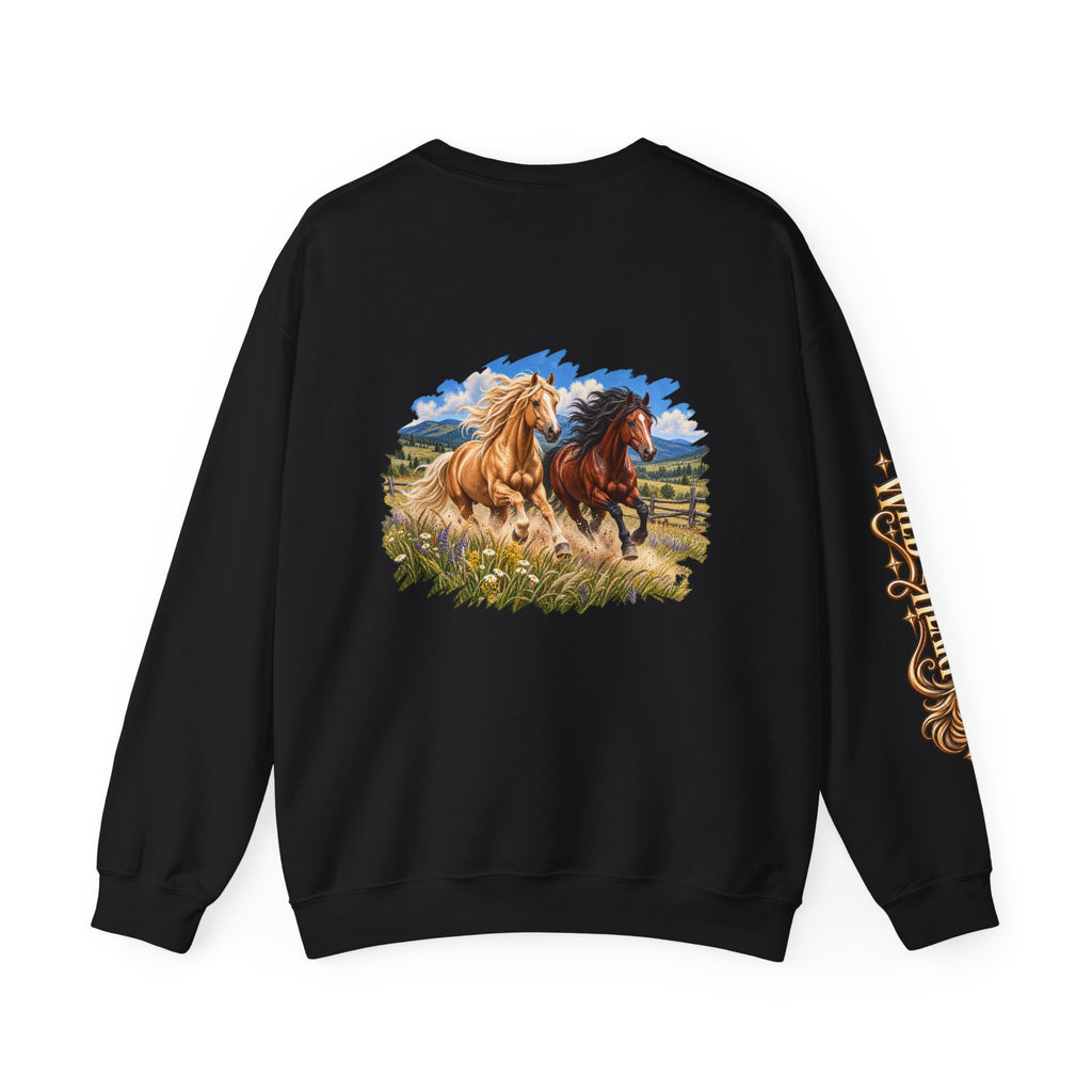 UKW Horse Collection - Palomino & Bay Sweatshirt - Equestrian Logo Crewneck