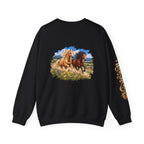 UKW Horse Collection - Palomino & Bay Sweatshirt - Equestrian Logo Crewneck