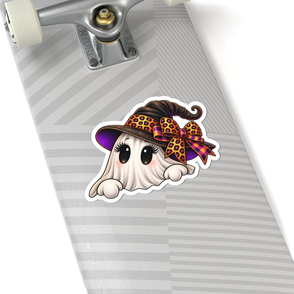 Cute Halloween Ghost Witch Kiss-Cut Sticker