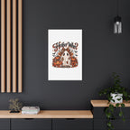 Halloween Highland Cow Ghost Matte Canvas