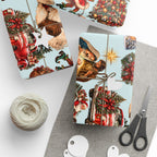 Vintage Christmas Wrapping Paper – Santa & Woodland Holiday Gift Wrap