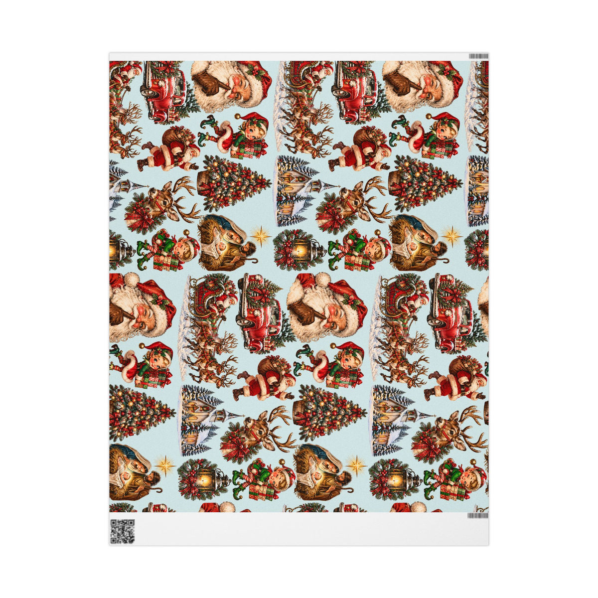 Vintage Christmas Wrapping Paper – Santa & Woodland Holiday Gift Wrap