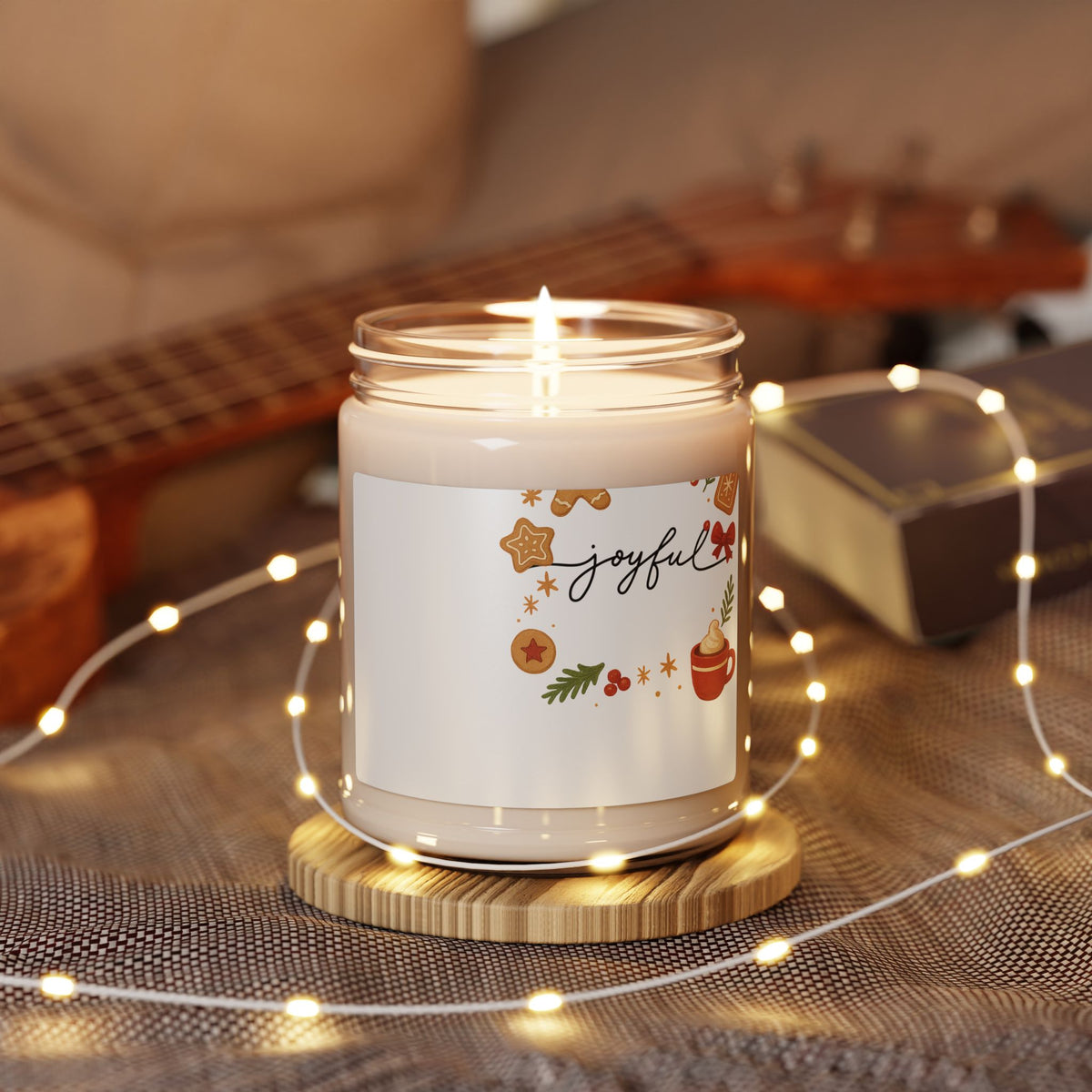 Joyful Holiday Scented Soy Candle — 9oz Christmas Spice Aroma