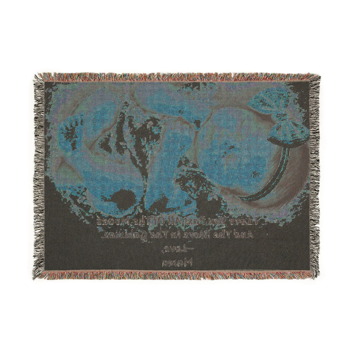 Personalized Photo & Message Woven Blanket – Custom Family, Baby, Pet & Keepsake Gift