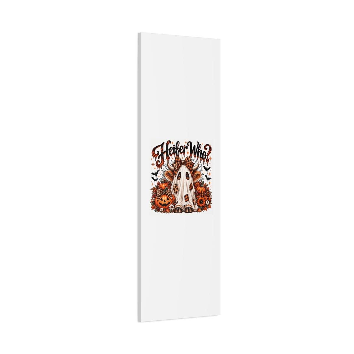 Halloween Highland Cow Ghost Matte Canvas