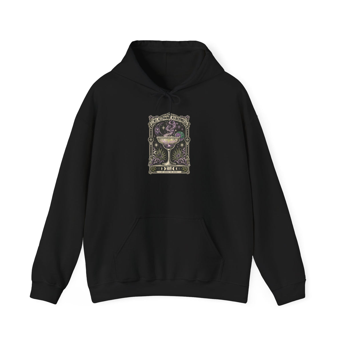 Midnight Margarita Tarot Style Hoodie | Cocktail Gothic, Moonlit Baroque