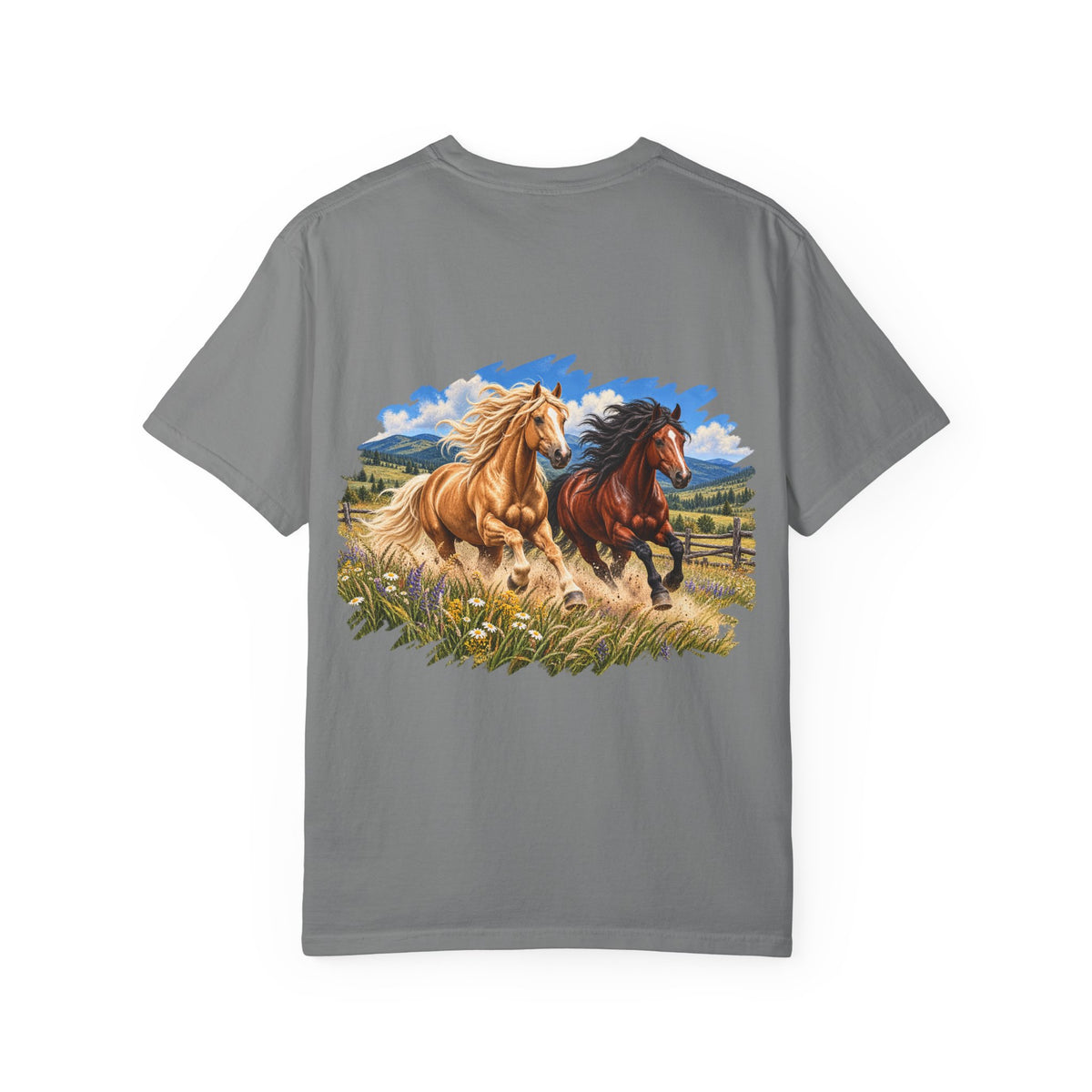 UKW Horse Collection - Running Horses T-Shirt — Majestic Wild Horse Graphic Tee