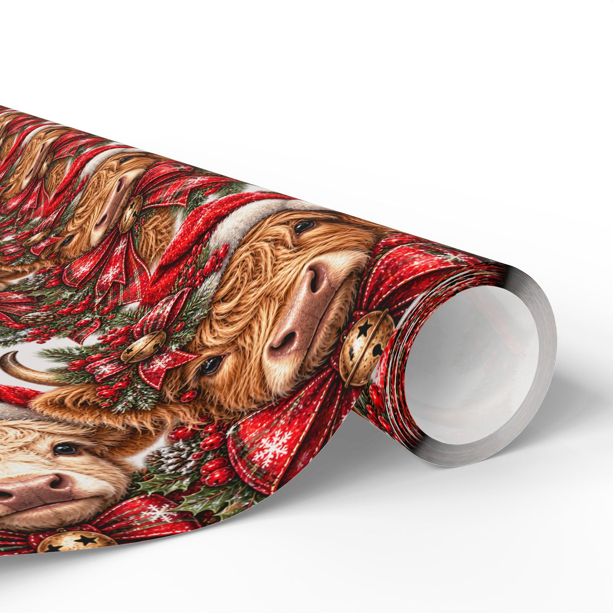 Highland Cow Christmas Wrapping Paper