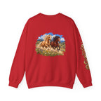 UKW Horse Collection - Palomino & Bay Sweatshirt - Equestrian Logo Crewneck