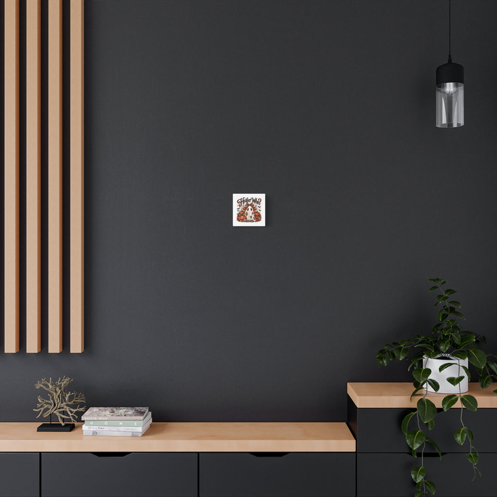 Halloween Highland Cow Ghost Matte Canvas