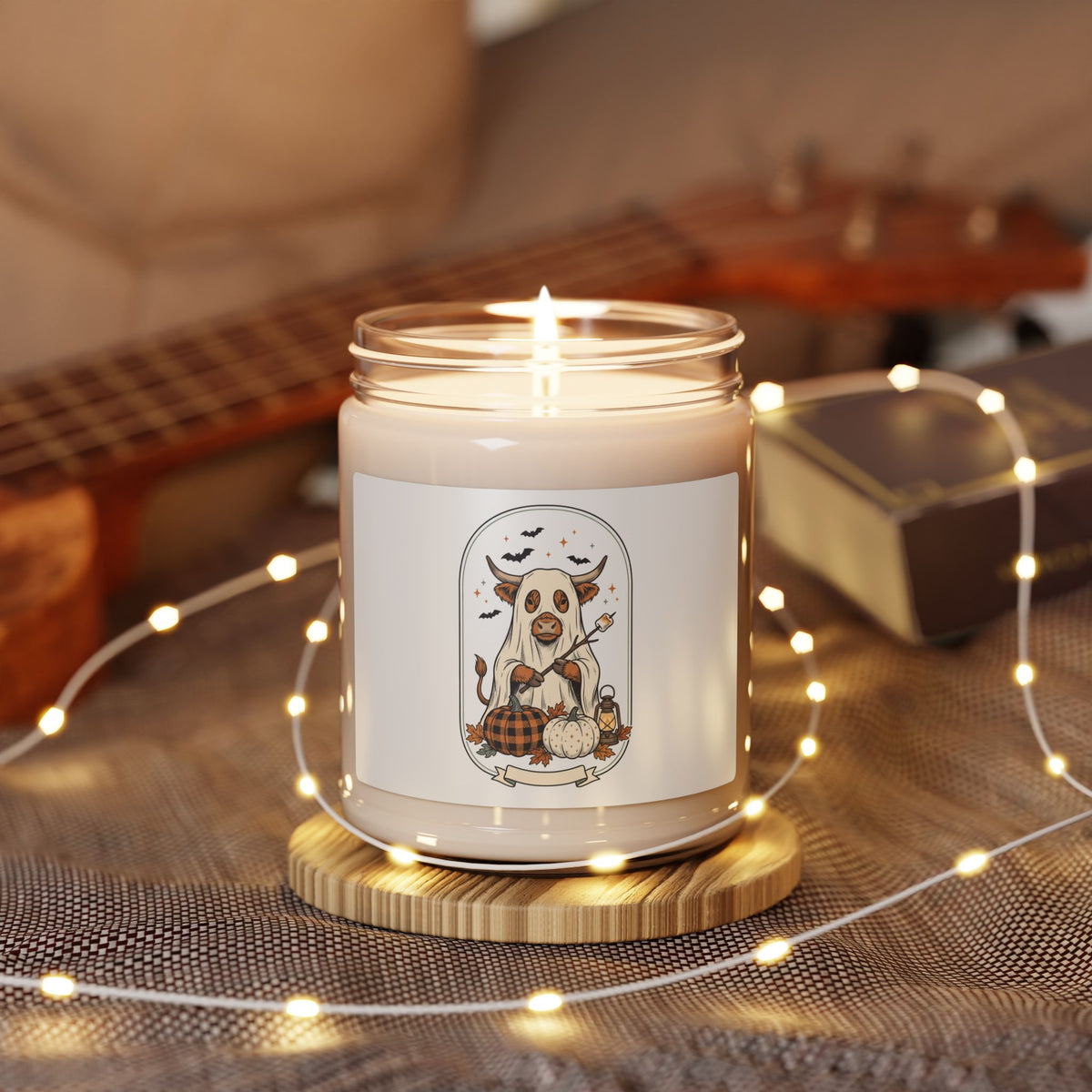 Spooky Pup Witch Candle, Soy Jar Candle | Spooky Animals Halloween Decor