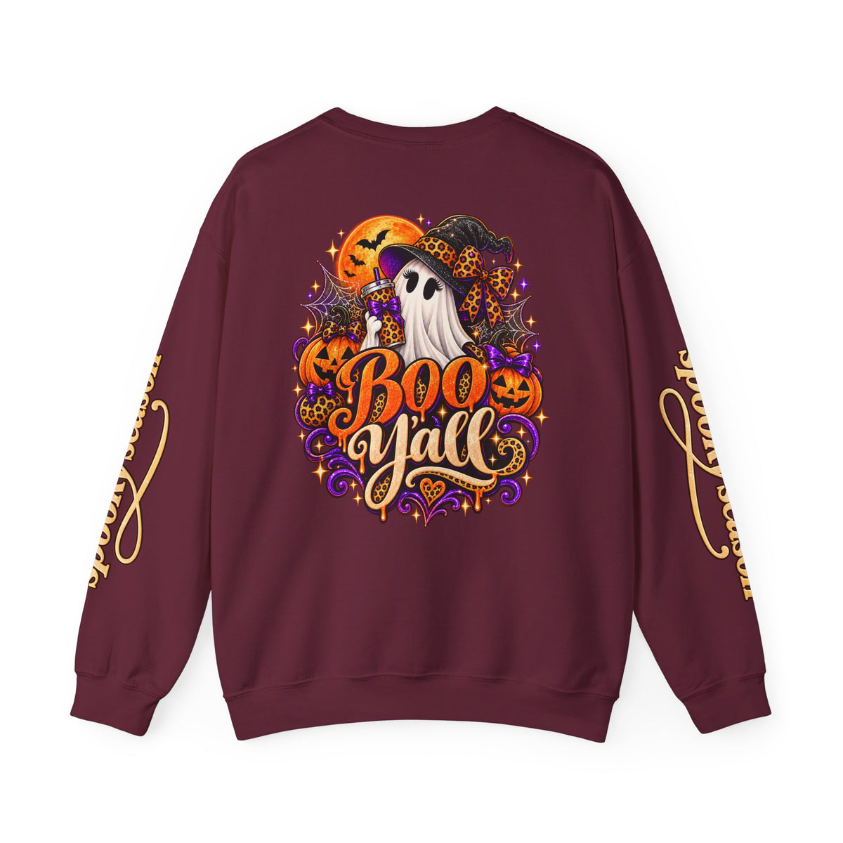 Boo Y’all Halloween Ghost Crewneck Sweatshirt