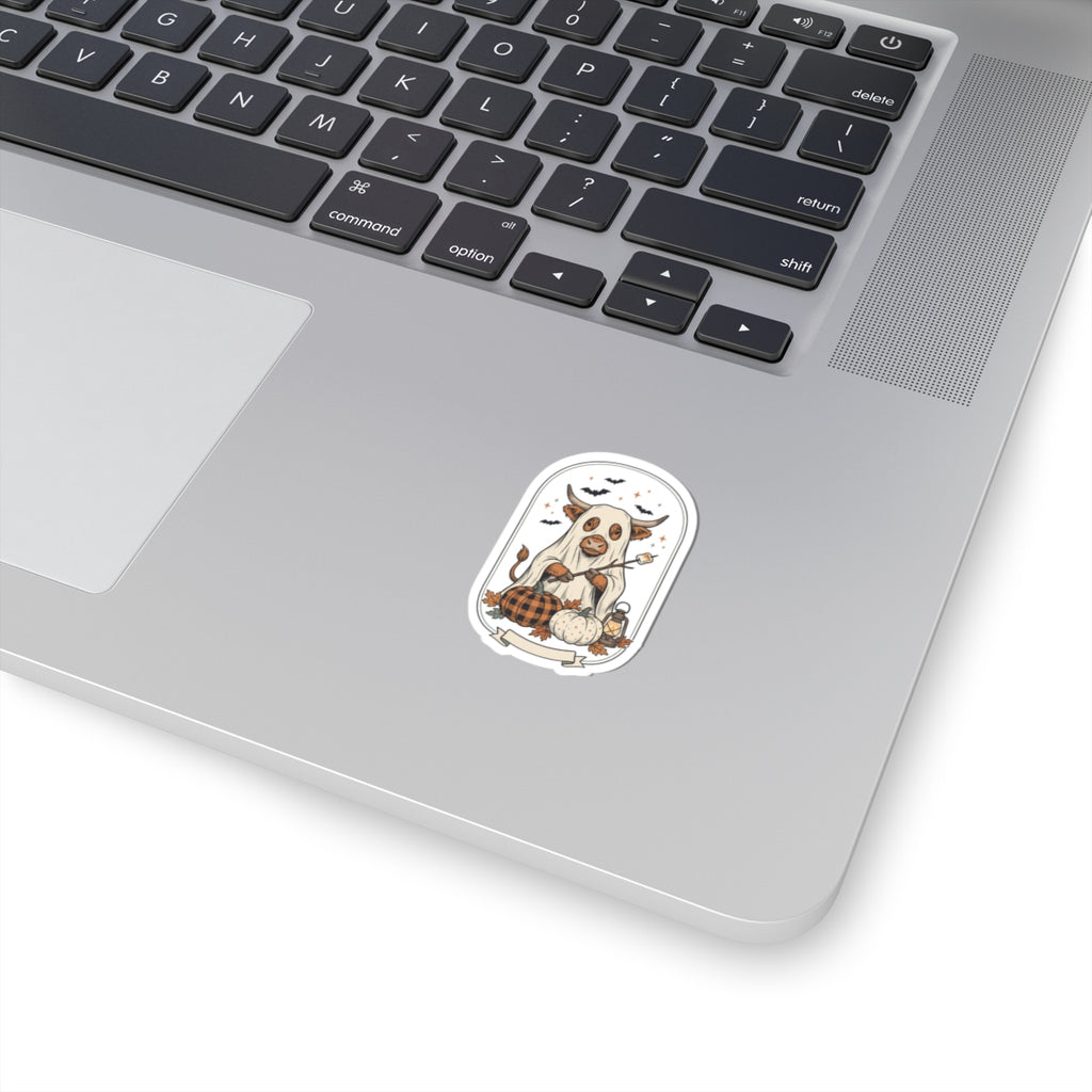 Ghost Cow Halloween Sticker | Spooky Animals, Fall Pumpkin Sticker