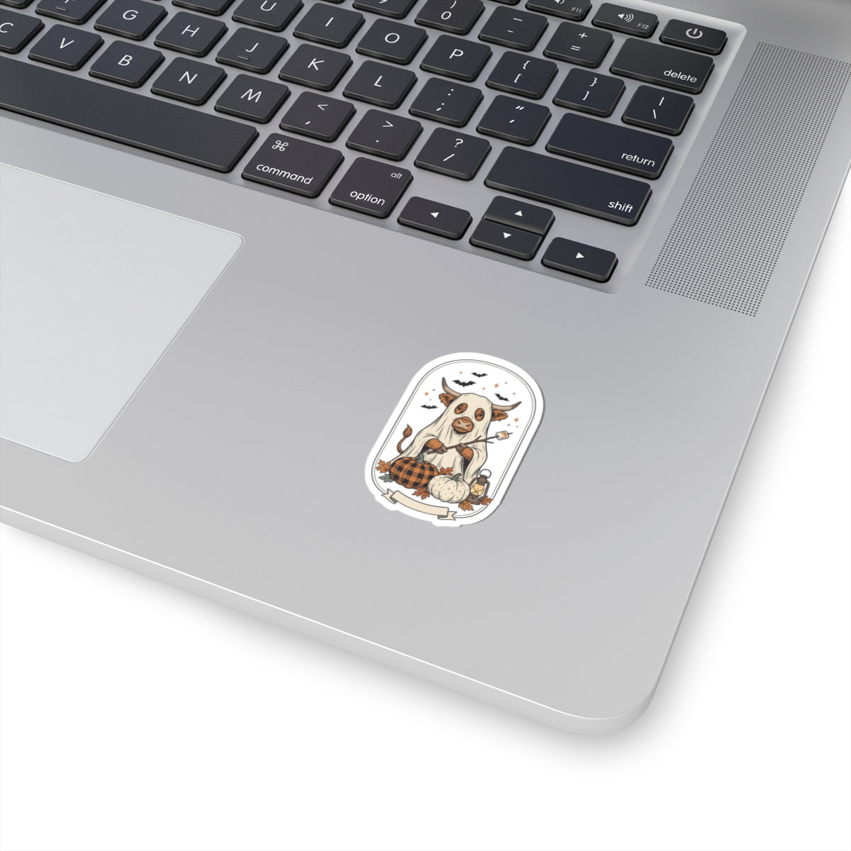 Ghost Cow Halloween Sticker | Spooky Animals, Fall Pumpkin Sticker
