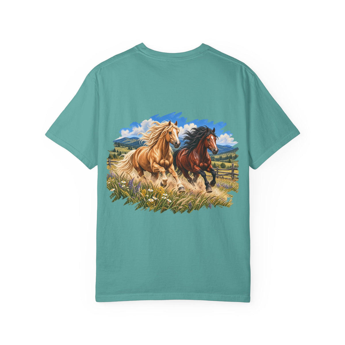 UKW Horse Collection - Running Horses T-Shirt — Majestic Wild Horse Graphic Tee