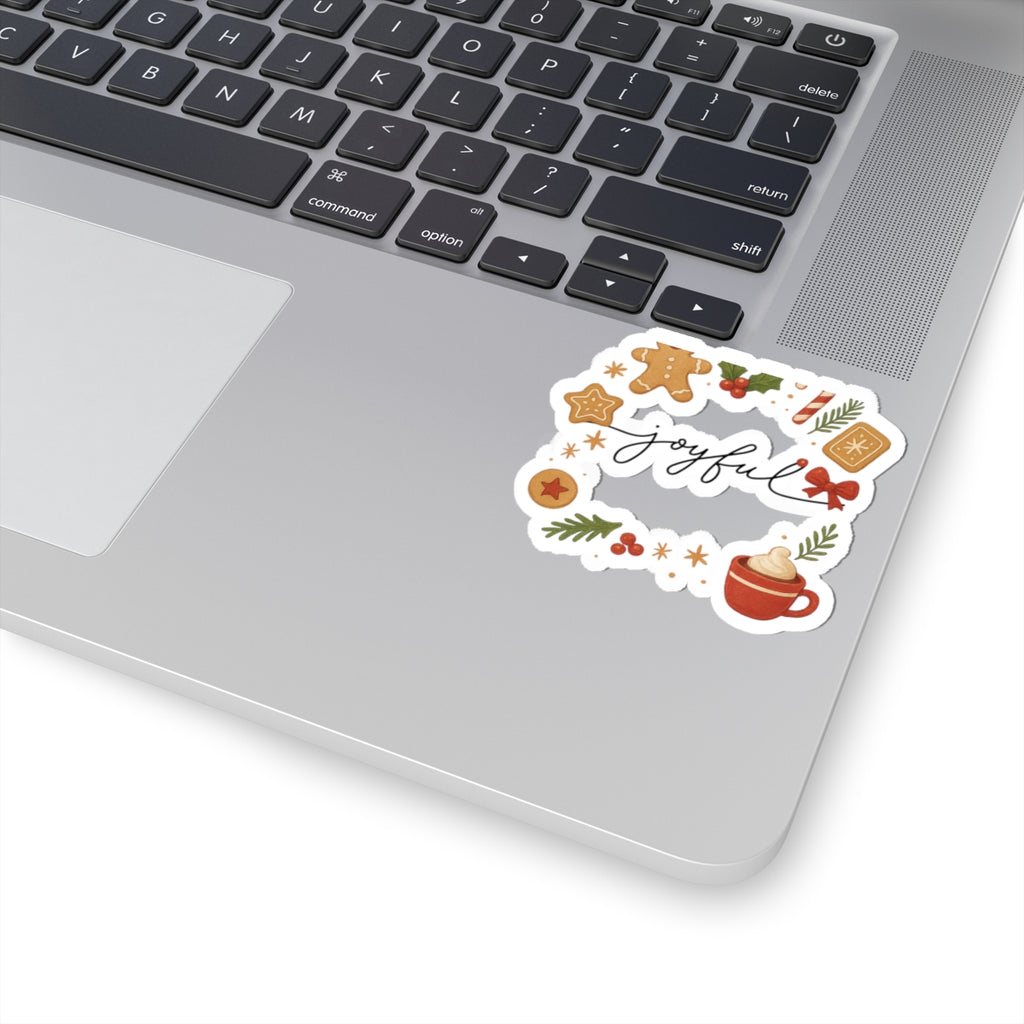 Joyful Holiday Sticker — Christmas Gingerbread & Cocoa Kiss-Cut Sticker Pack