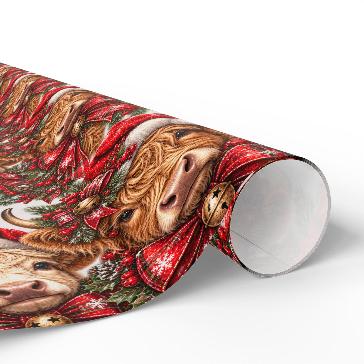 Highland Cow Christmas Wrapping Paper