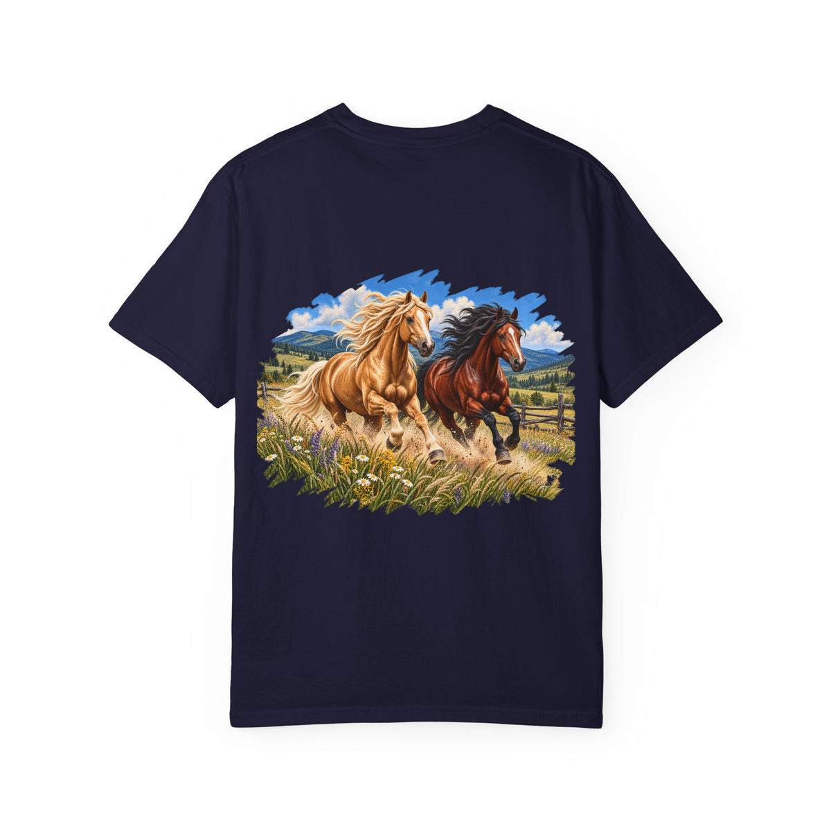 UKW Horse Collection - Running Horses T-Shirt — Majestic Wild Horse Graphic Tee