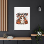Halloween Highland Cow Ghost Matte Canvas