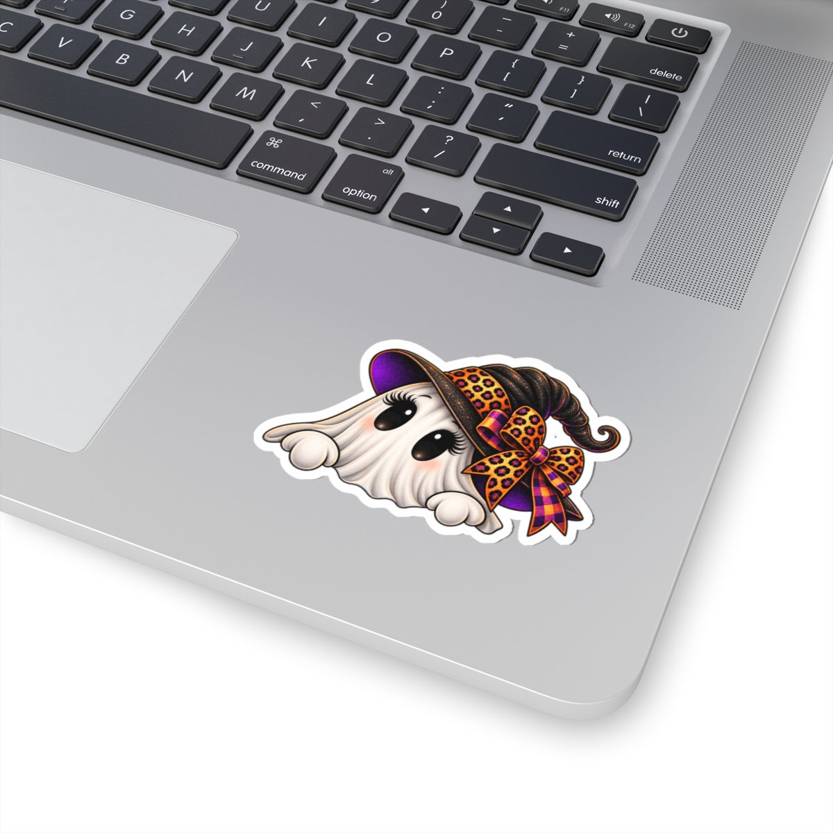 Cute Halloween Ghost Witch Kiss-Cut Sticker