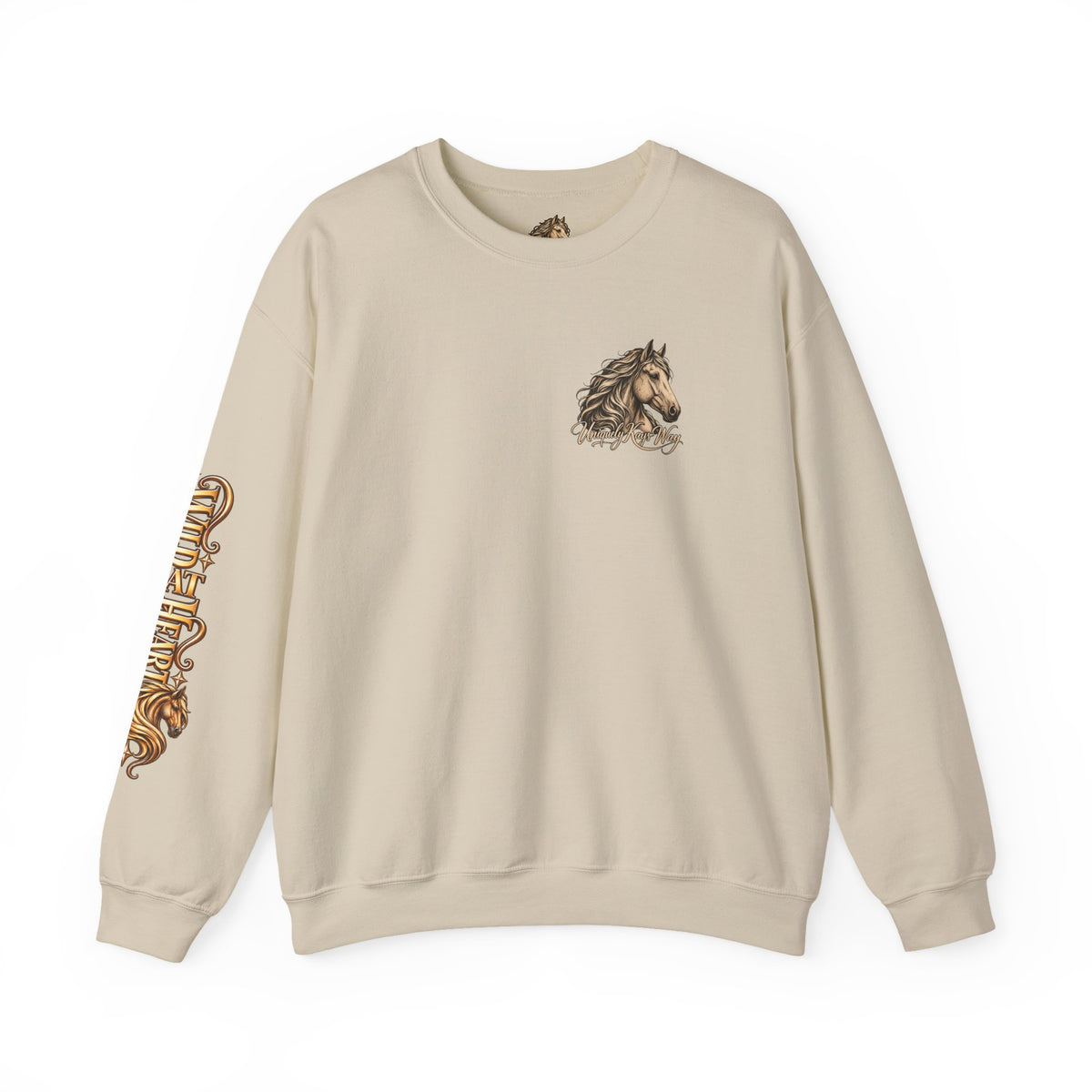 UKW Horse Collection - Palomino & Bay Sweatshirt - Equestrian Logo Crewneck