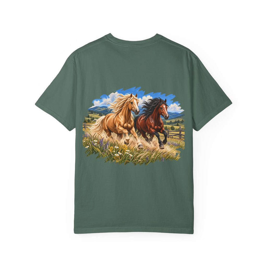UKW Horse Collection - Running Horses T-Shirt — Majestic Wild Horse Graphic Tee