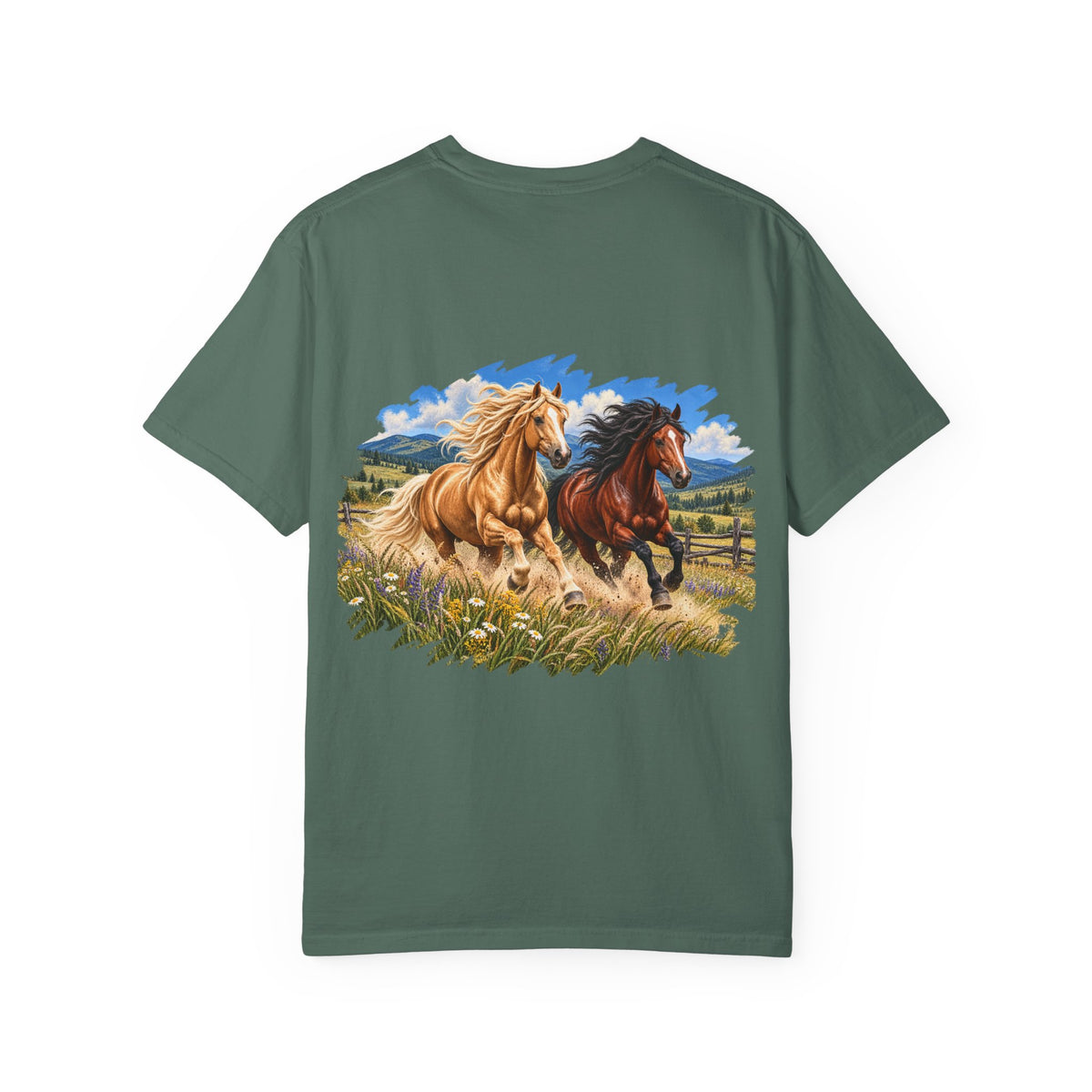 UKW Horse Collection - Running Horses T-Shirt — Majestic Wild Horse Graphic Tee