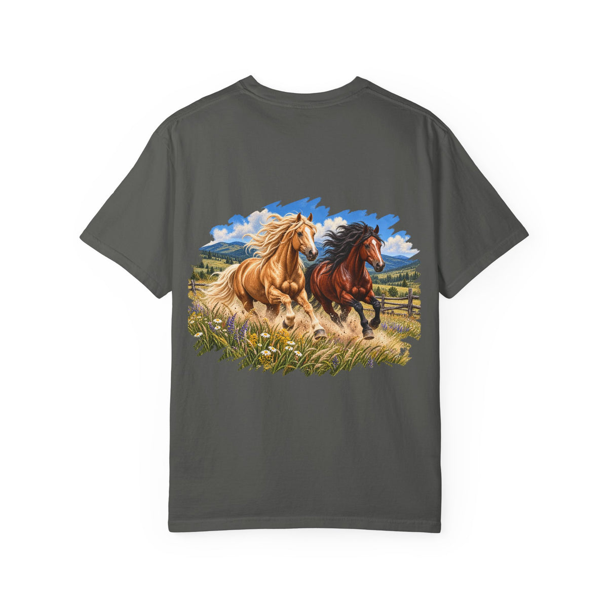 UKW Horse Collection - Running Horses T-Shirt — Majestic Wild Horse Graphic Tee