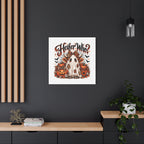 Halloween Highland Cow Ghost Matte Canvas