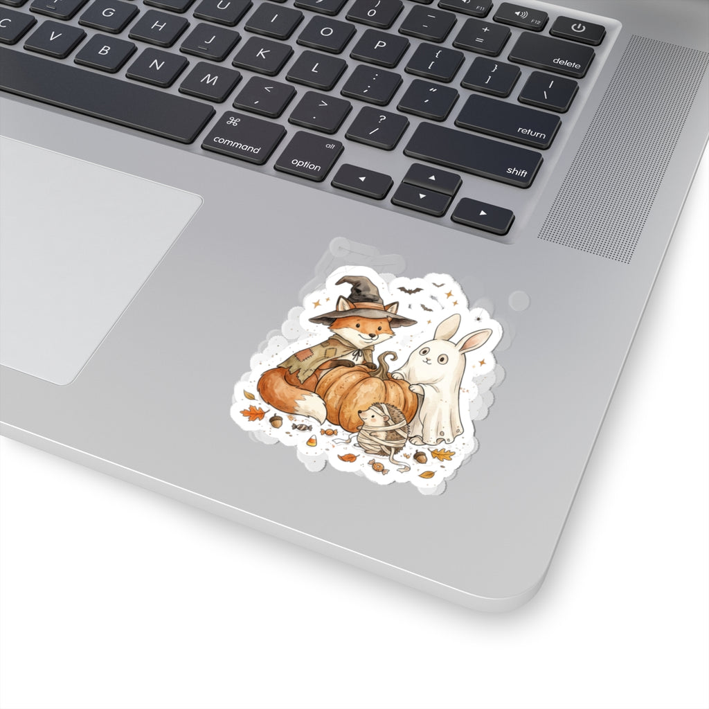 Halloween Fox & Ghost Bunny Sticker | Spooky Animals, Pumpkin Halloween Sticker