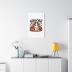 Halloween Highland Cow Ghost Matte Canvas
