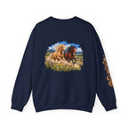 UKW Horse Collection - Palomino & Bay Sweatshirt - Equestrian Logo Crewneck