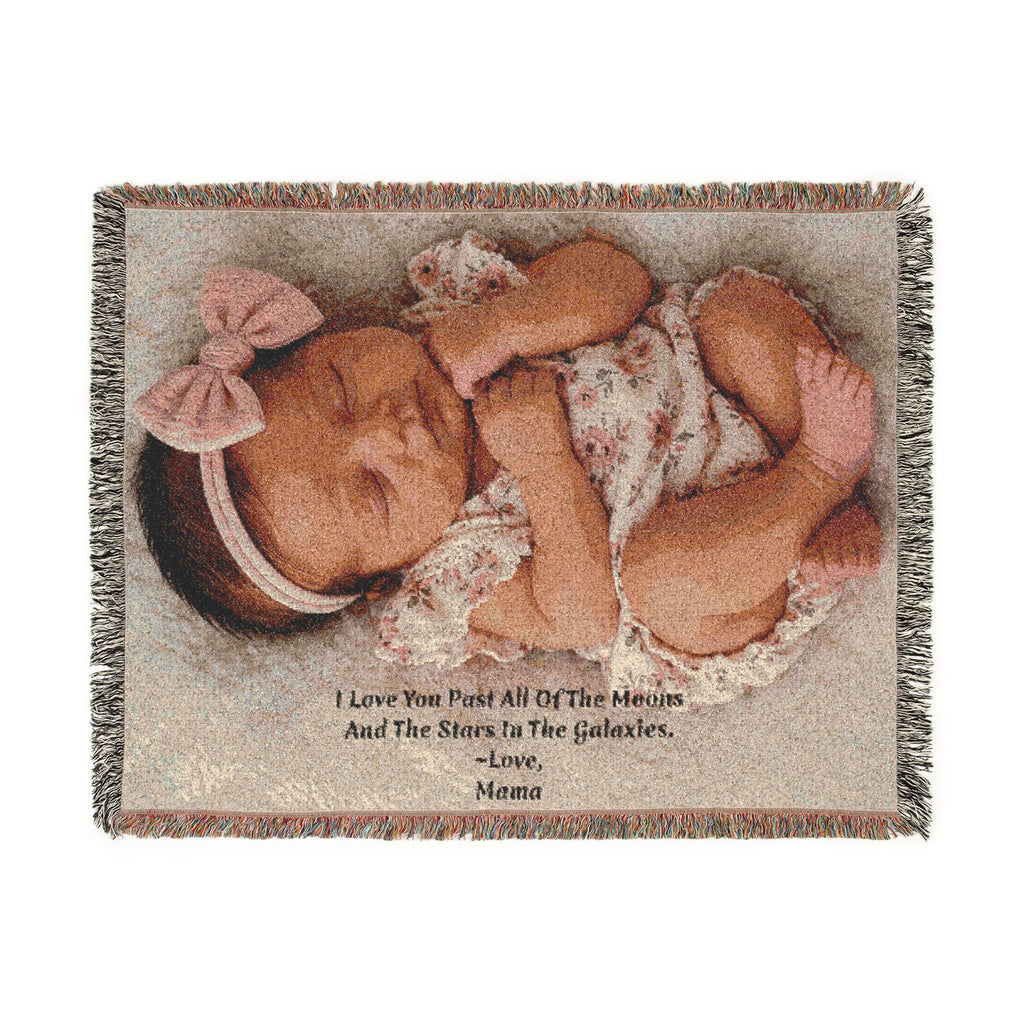 Personalized Photo & Message Woven Blanket – Custom Family, Baby, Pet & Keepsake Gift