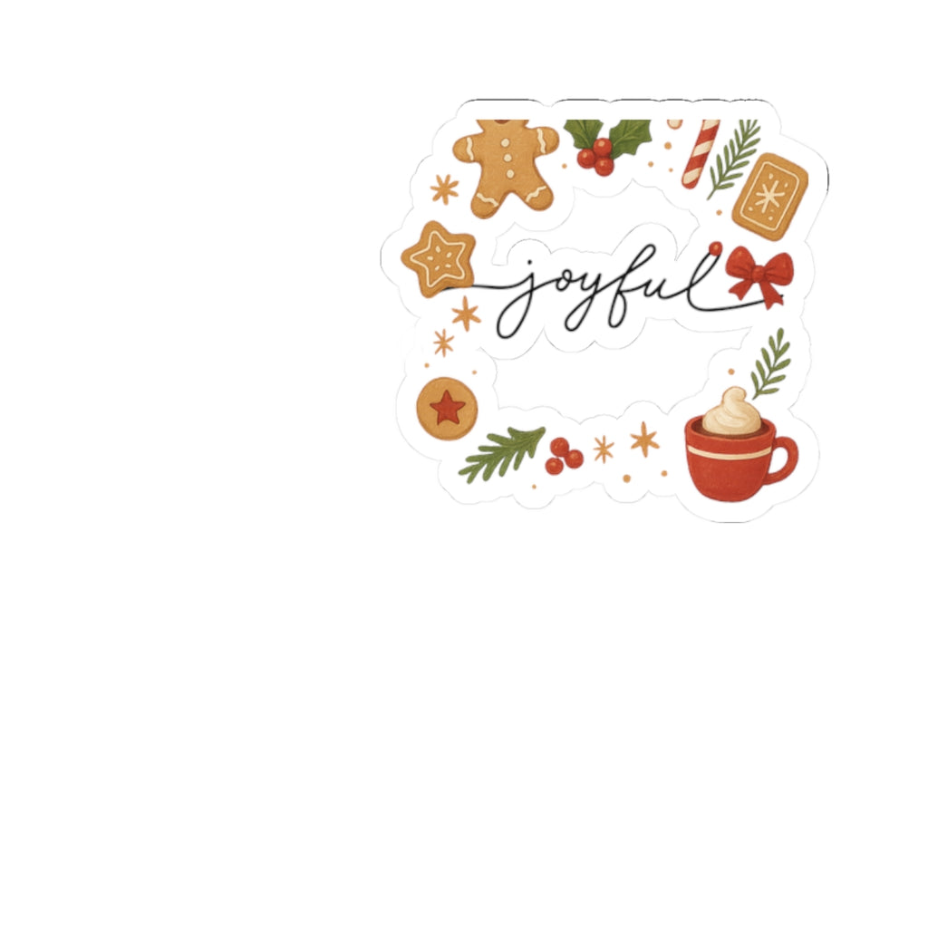 Joyful Holiday Sticker — Christmas Gingerbread & Cocoa Kiss-Cut Sticker Pack