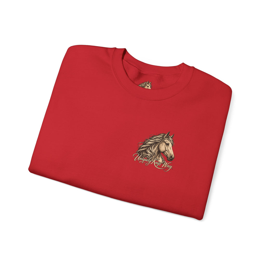 UKW Horse Collection - Palomino & Bay Sweatshirt - Equestrian Logo Crewneck