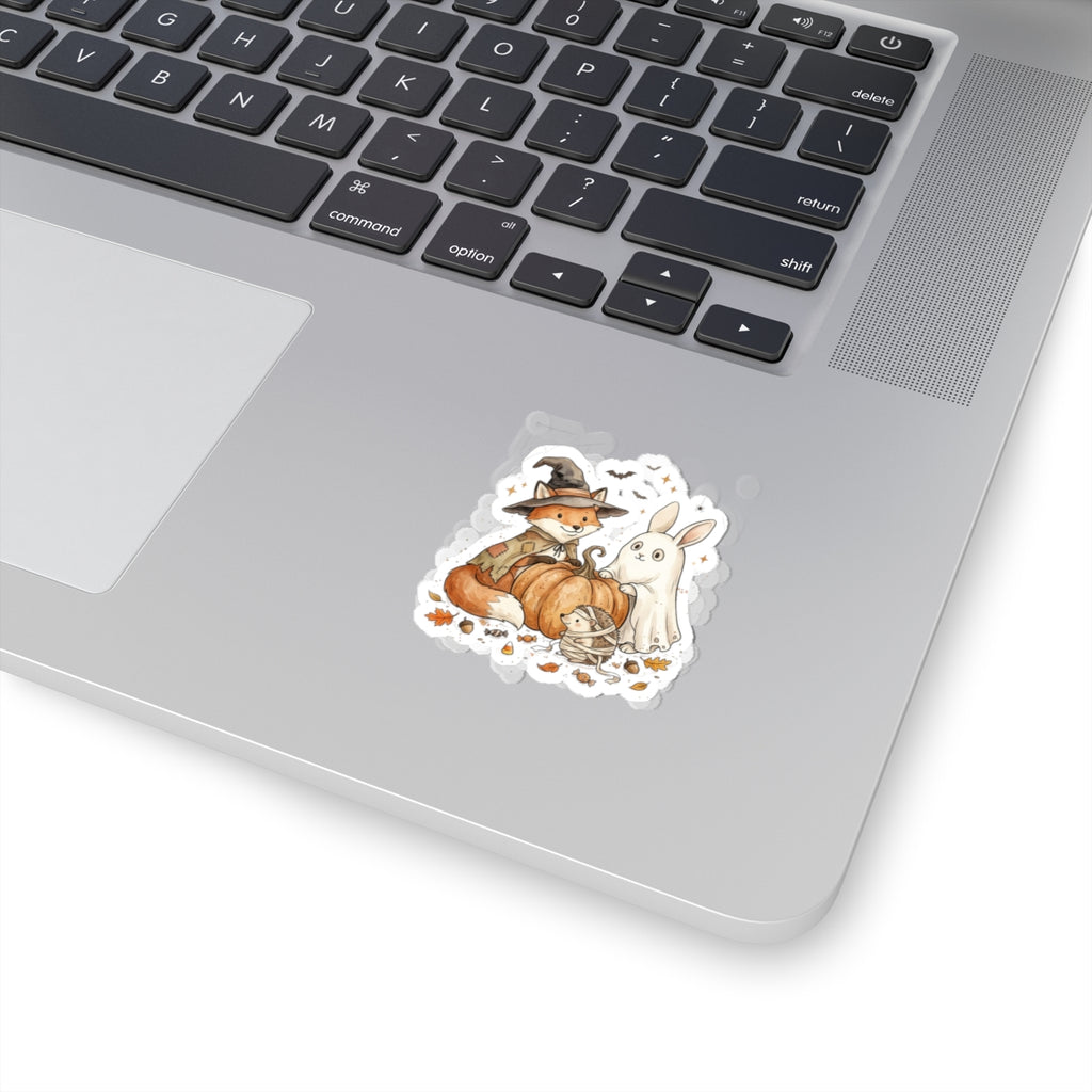 Halloween Fox & Ghost Bunny Sticker | Spooky Animals, Pumpkin Halloween Sticker