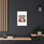 Halloween Highland Cow Ghost Matte Canvas