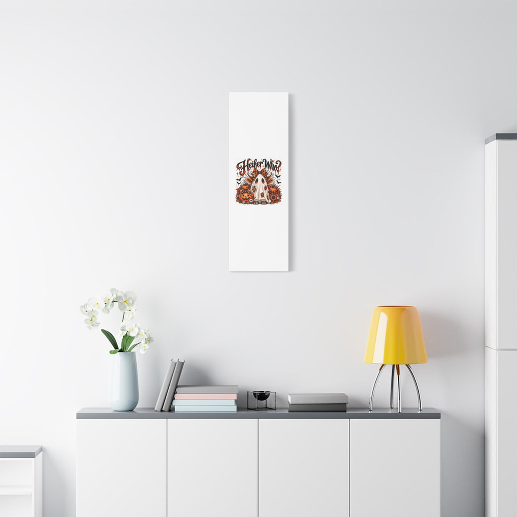 Halloween Highland Cow Ghost Matte Canvas