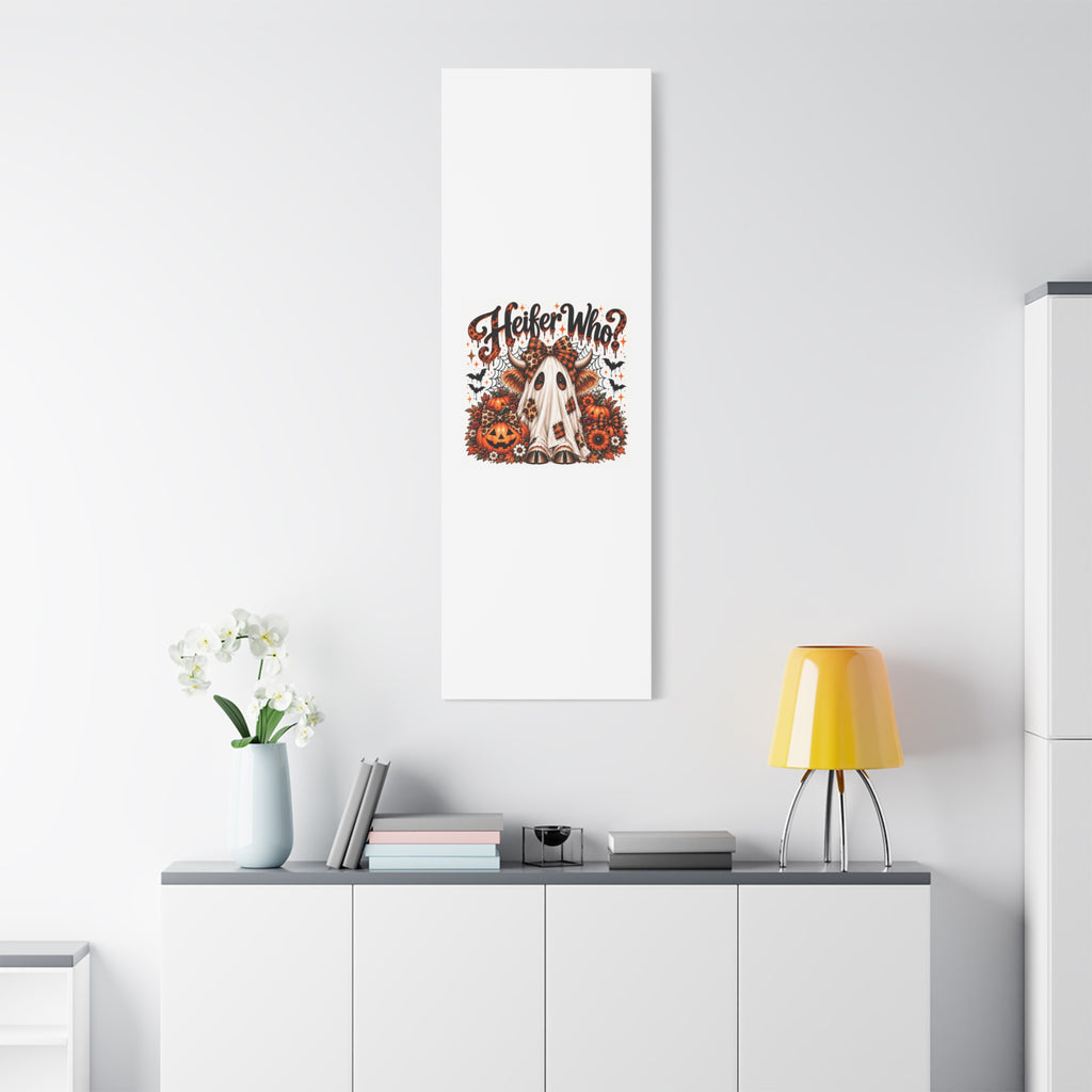 Halloween Highland Cow Ghost Matte Canvas